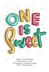 First Balloons - Birthday Invitation